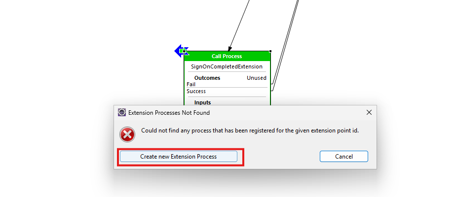 Create New Extension Process