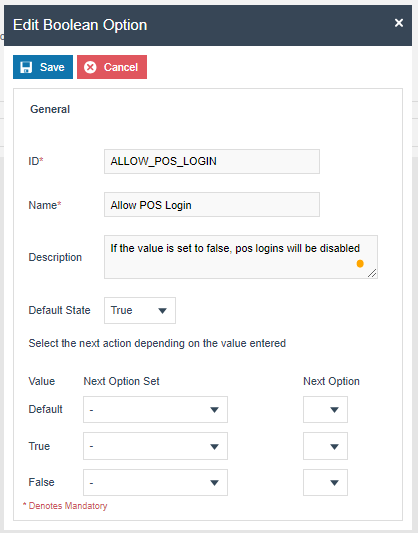 Allow Pos Login Flag