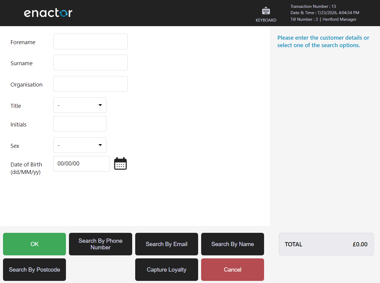 Capture Customer