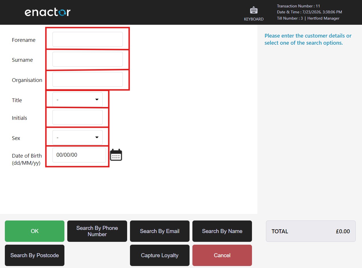 Customer Fields