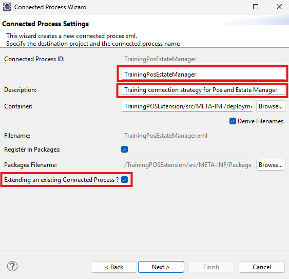 Connected Process Wizard Enter ID