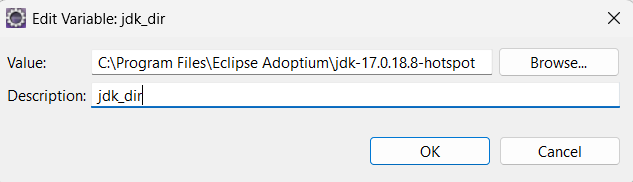 Edit JDK Home