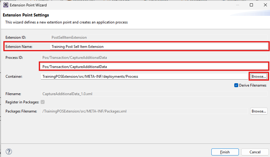 Extension Point Wizard