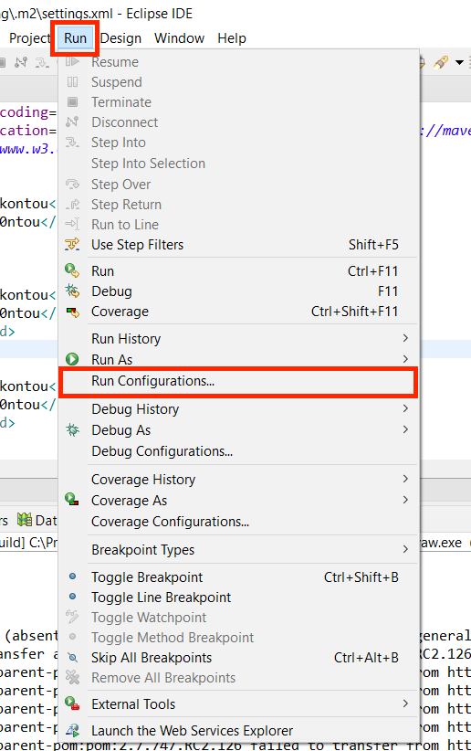 GRD Select Run Configurations