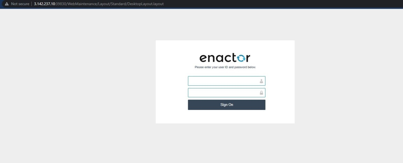 Estate Manager login page