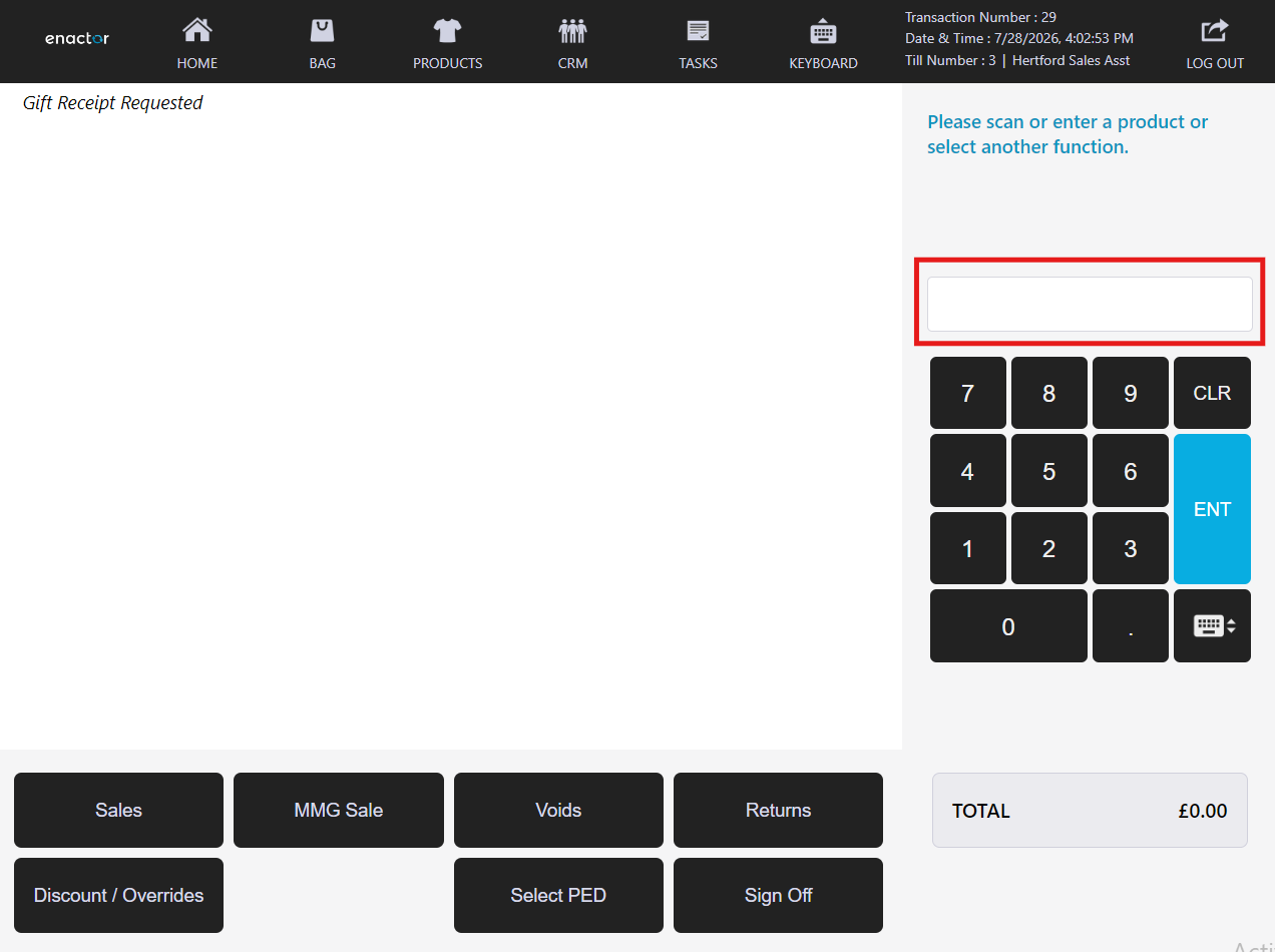 Produc ID Input