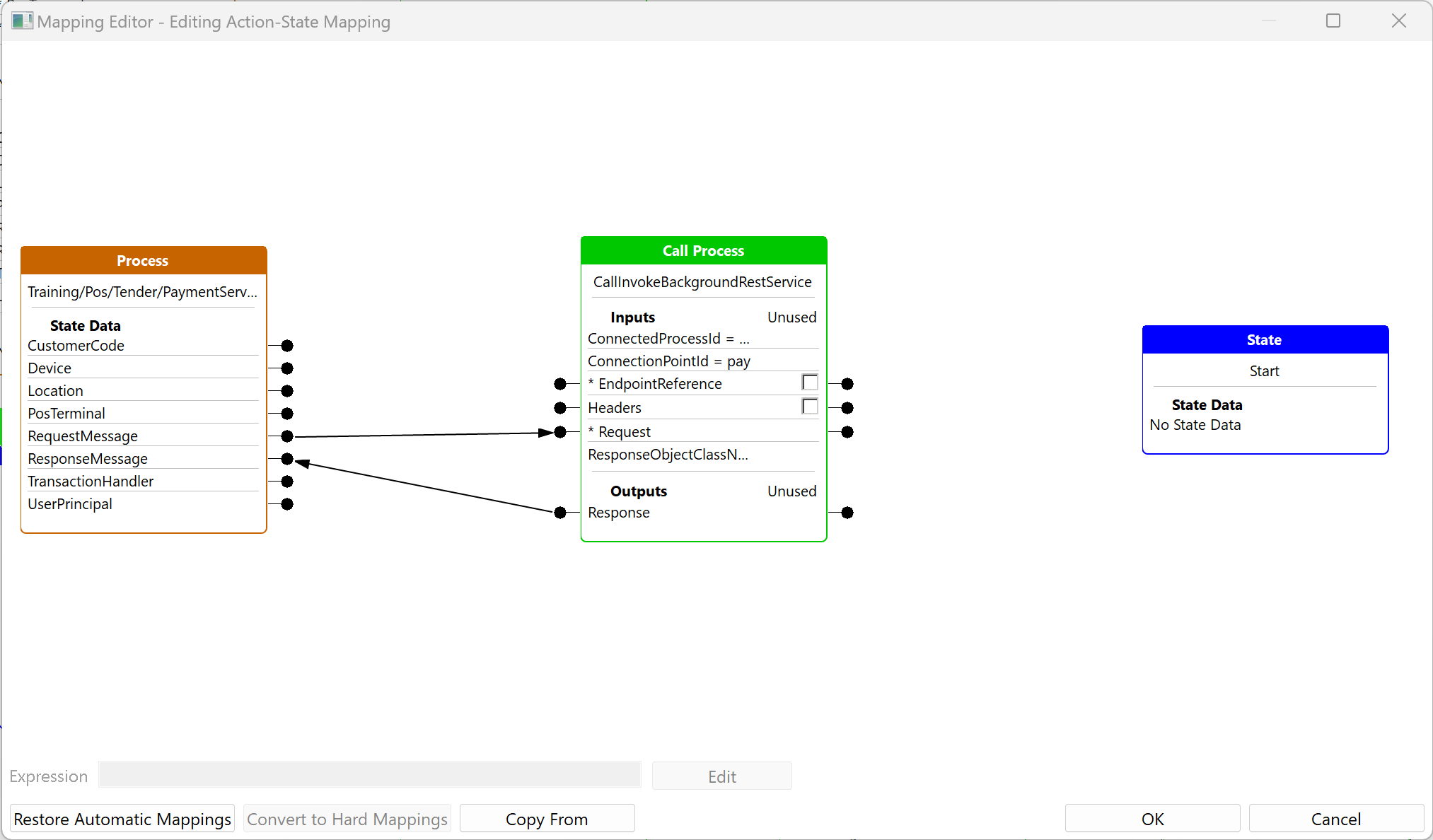 Invoke Background Rest Service Mapping