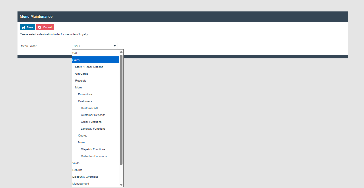 New Button form with Event dropdown showing available POS events, Button Label and Position fields
