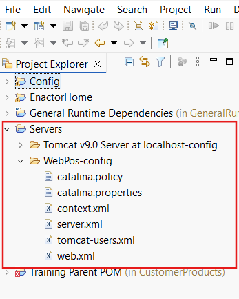 New WebPos Servers Folder