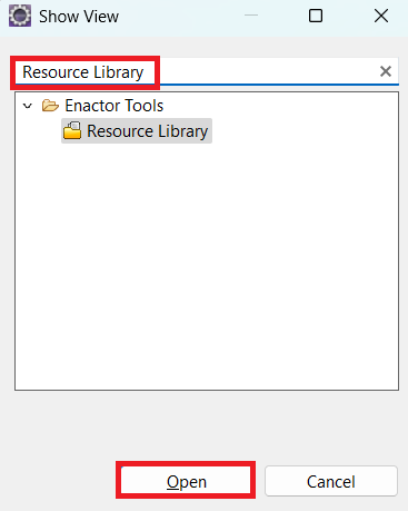 Resource Library Dialog