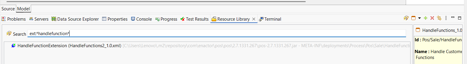 Searching for the HandleFunctionExtension extension point