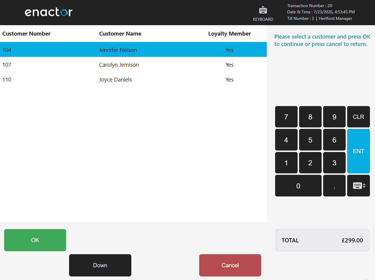 Select Customer