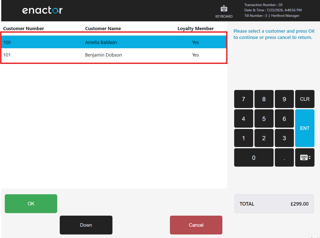 Selection List