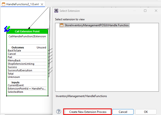 Select Extension View
