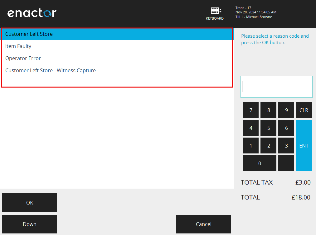 Selection List