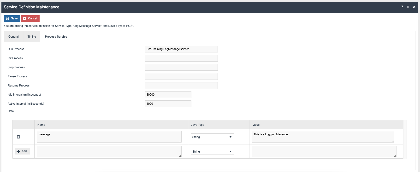 Service Definition Maintenance