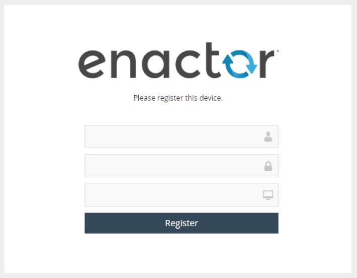 Enactor Store Server sign-on screen