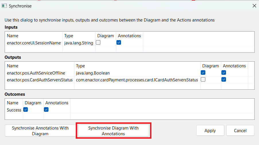 Synchronize Diagram With Annotation