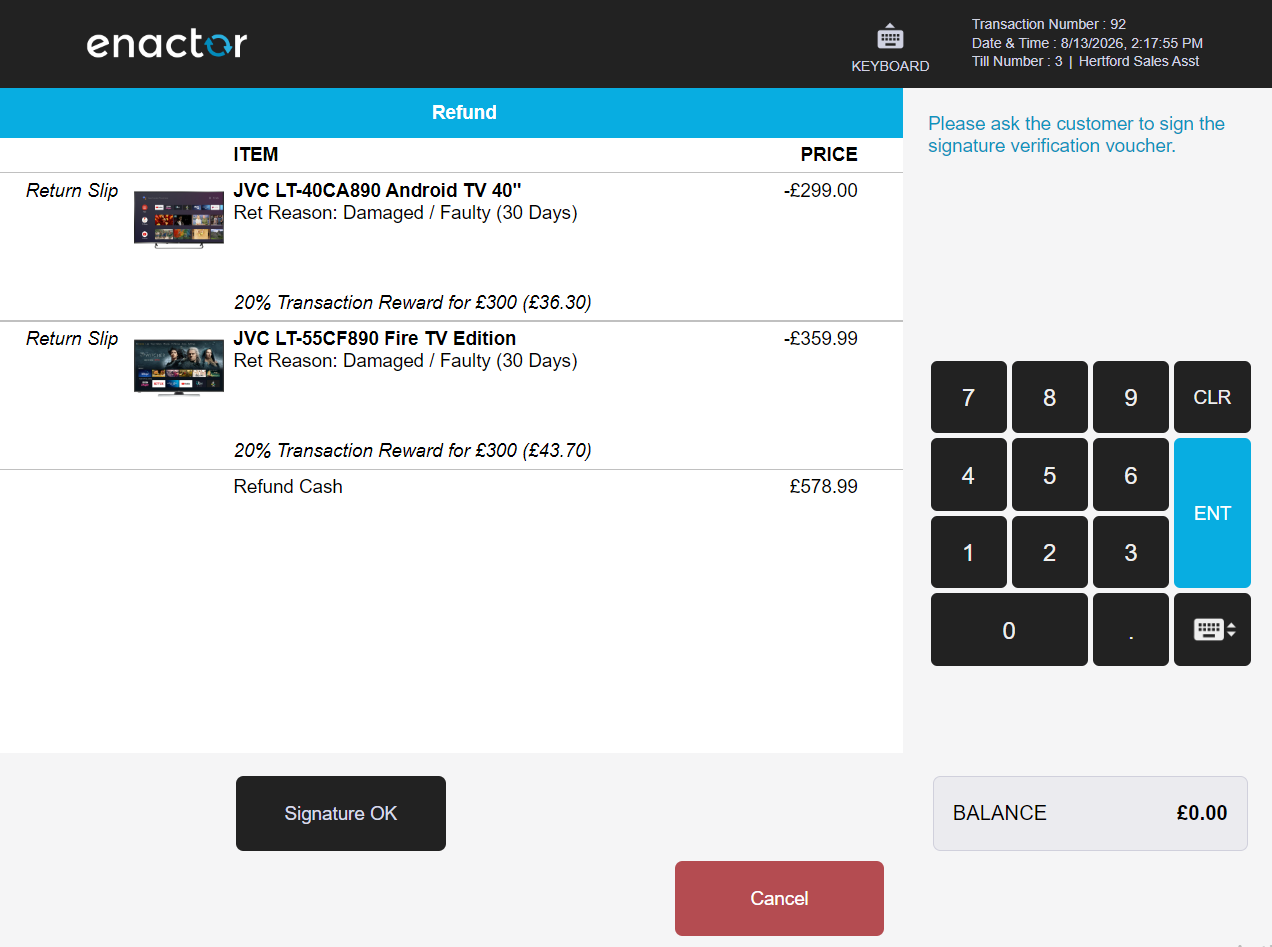 Transaction Signature Verification