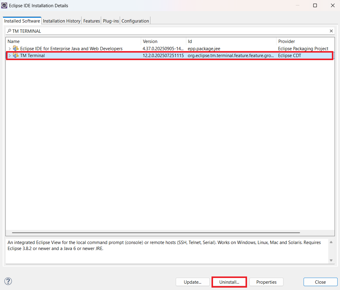 UninstallCurrentTerminal