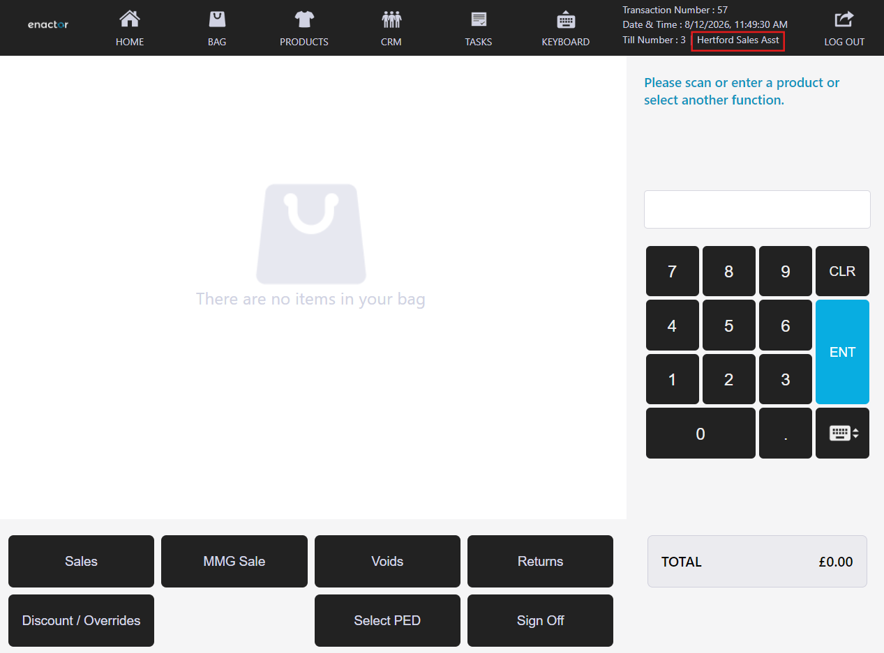 Text is Displayed in the panel
