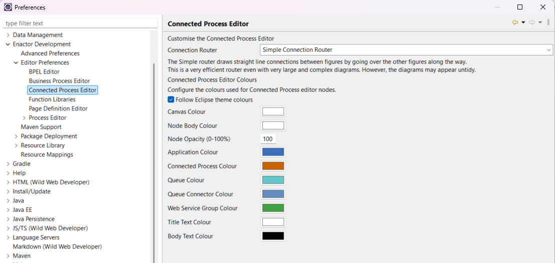 Connected Process Editor