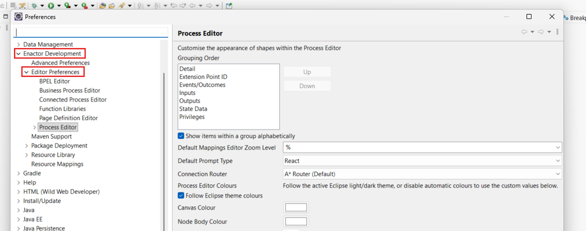 Colour Preferences