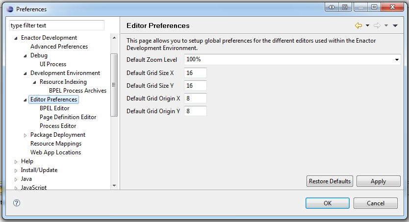 Editor Preferences