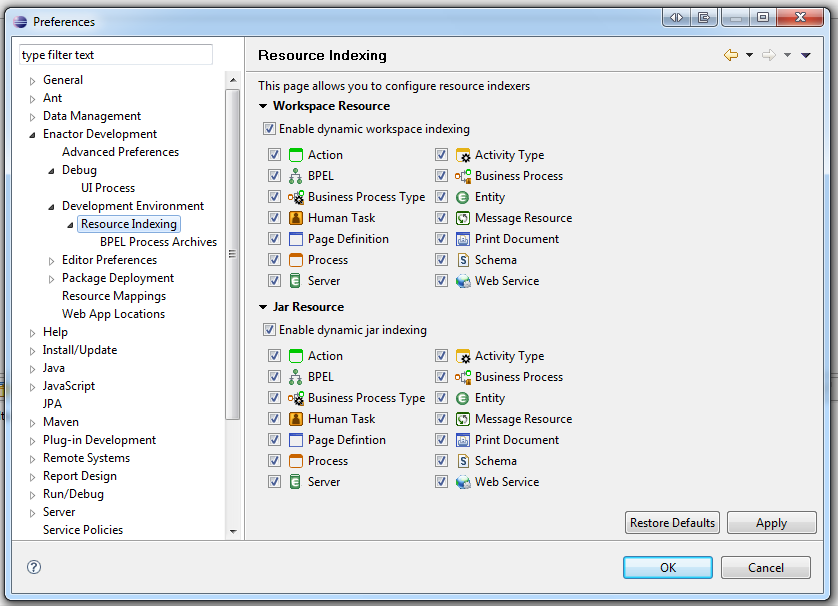 Resource Indexing