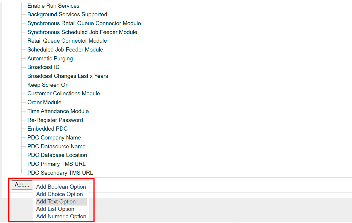 Highlighted button to add a new property to the Set