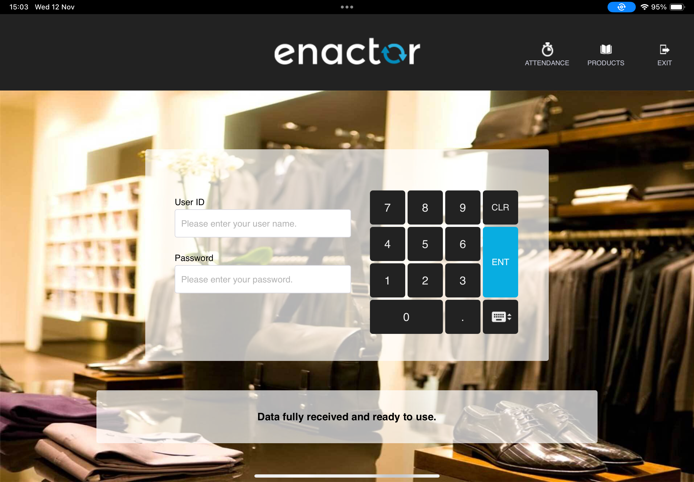 Success message indicating data is ready to use
