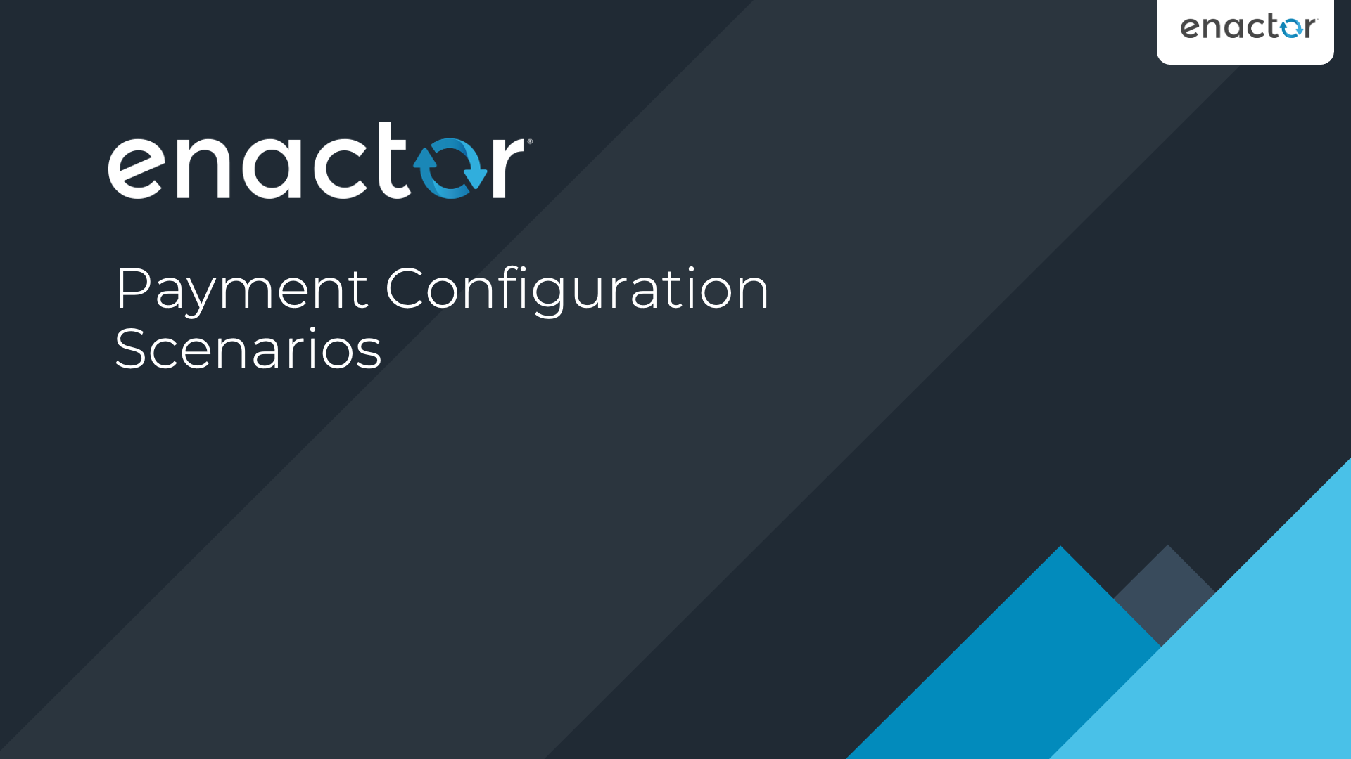 Payment Configuration Scenarios section divider