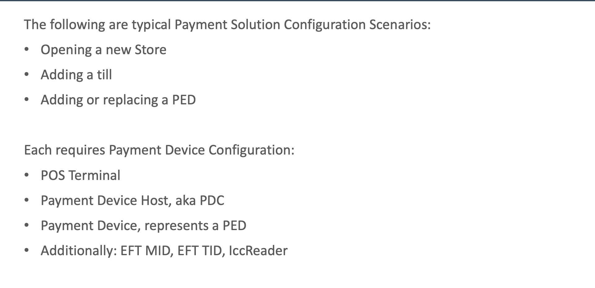 Configuration scenarios overview