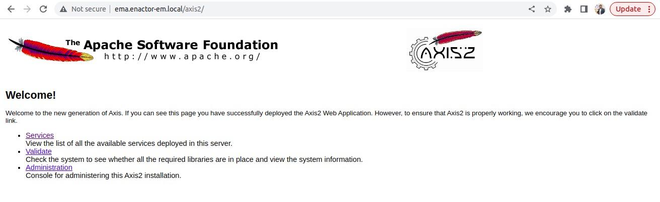 Axis2 Web Services status