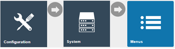 Estate Manager navigation path: Configuration > System > Menus