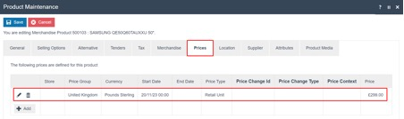 Product Price - Quantity Prices tab for Quantity Break - Apply to All