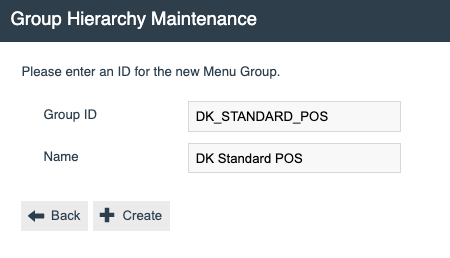 Add Menu Group dialog