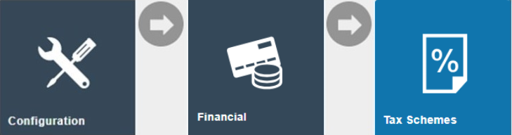 Estate Manager navigation to Configuration > Financial > Tax Schemes
