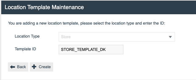 Location Templates list page with copy icon