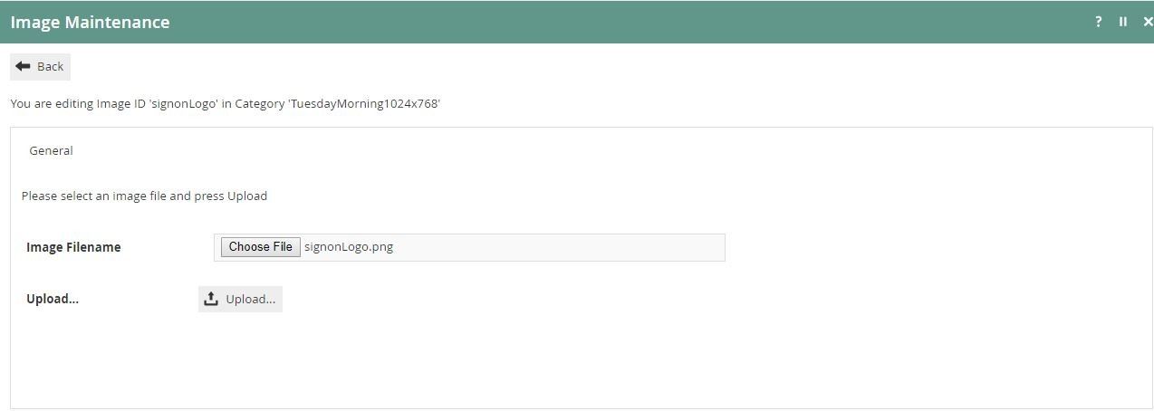 File upload dialog for selecting the image file