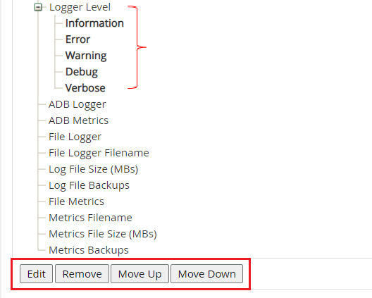 Attribute / Option Set editor with expanded property values displayed