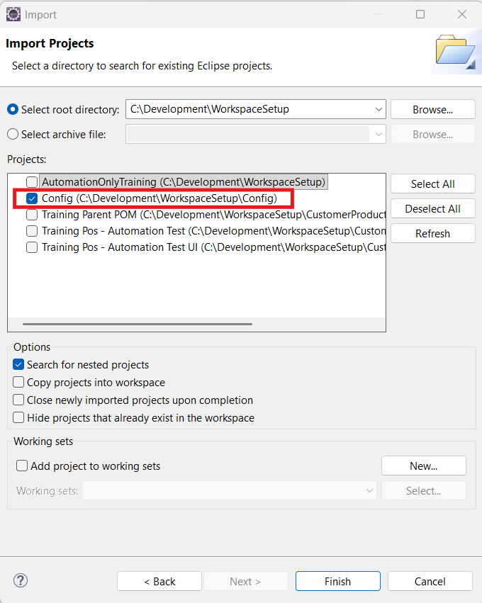 import config