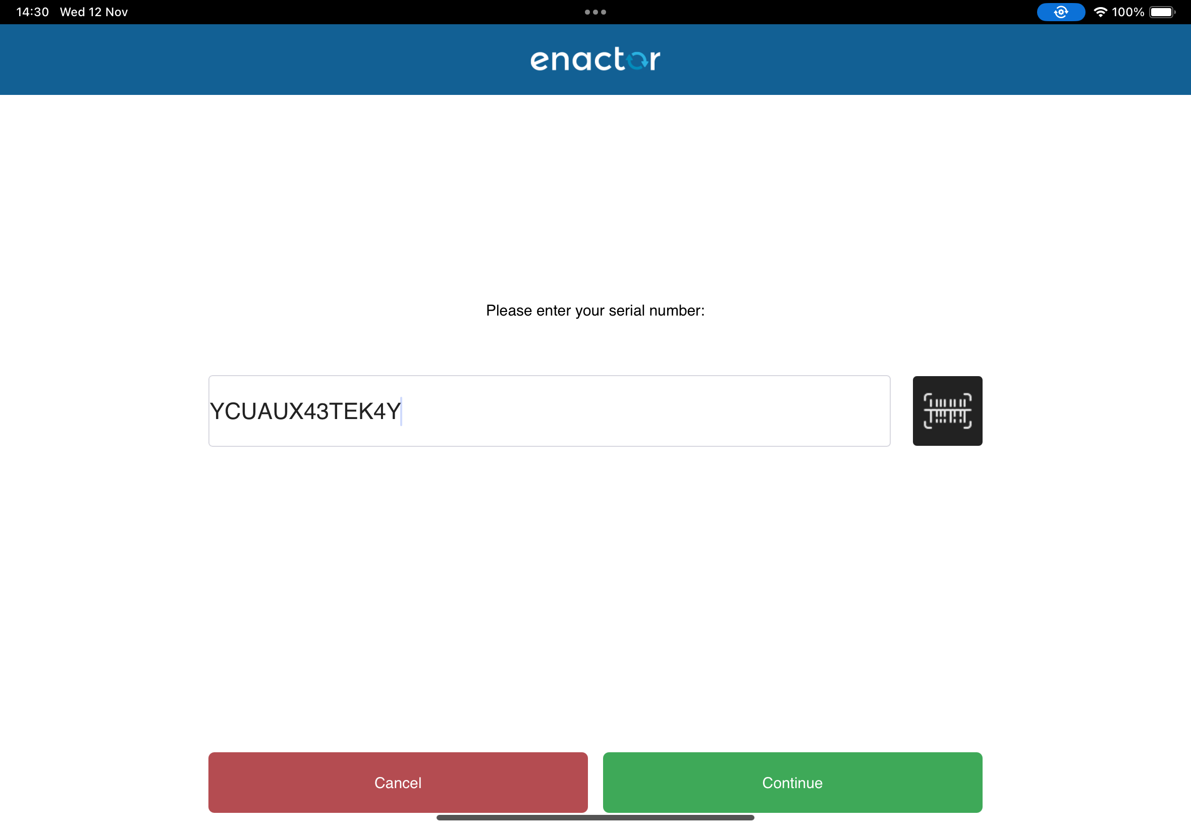 ios-enter-serial-number