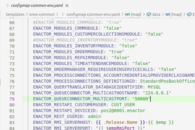 Setting REST API Device ID in configmap