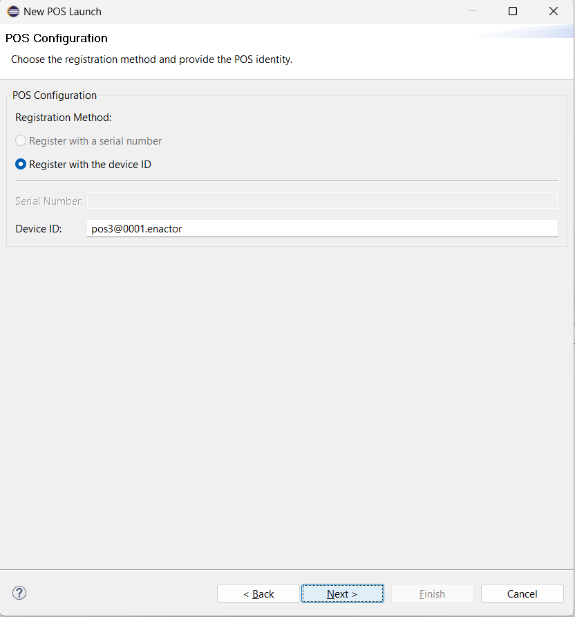 POS Configuration Page