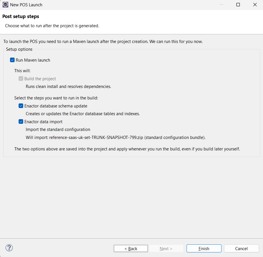 Post Setup Steps Page