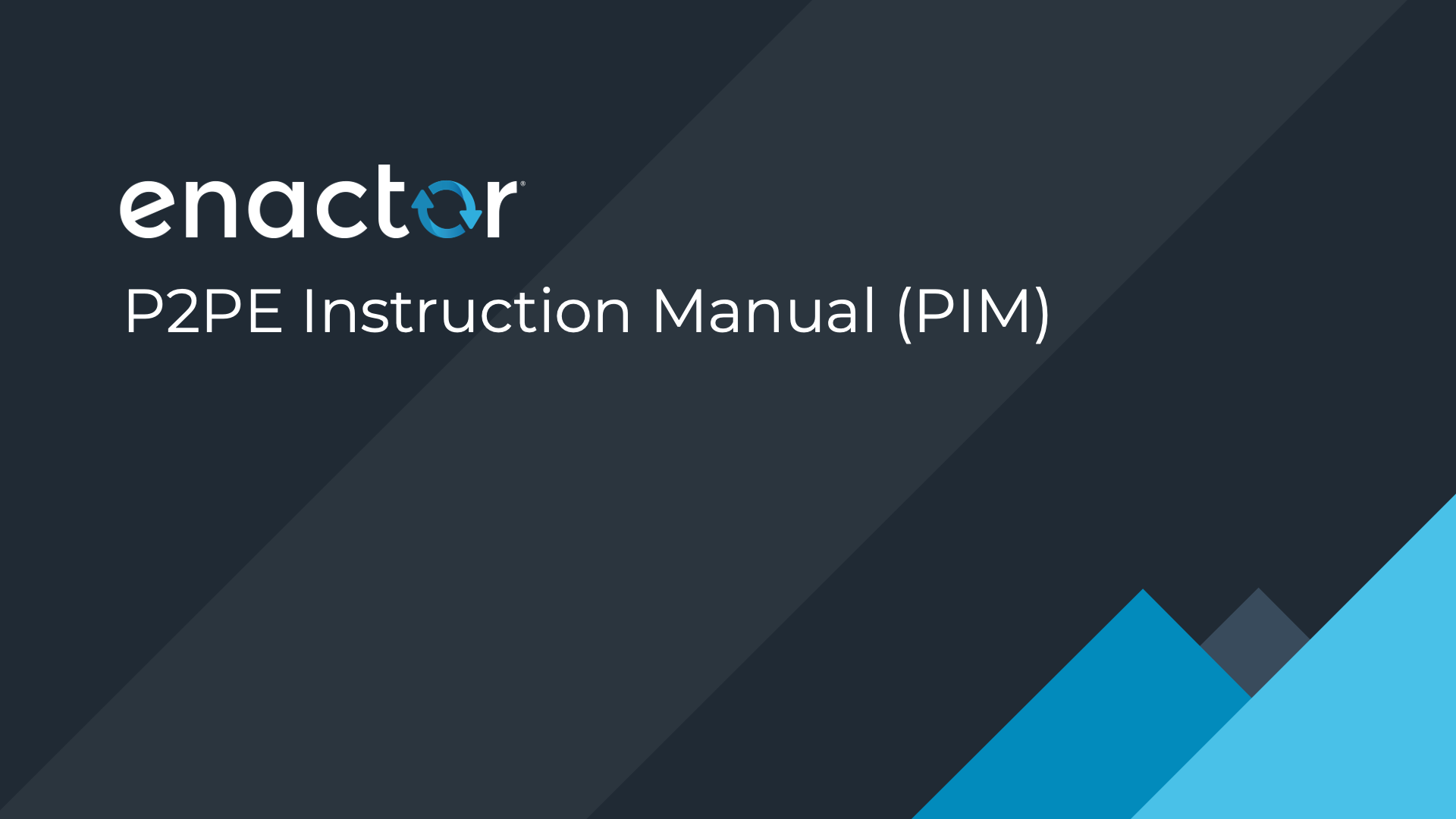 P2PE Instruction Manual section divider