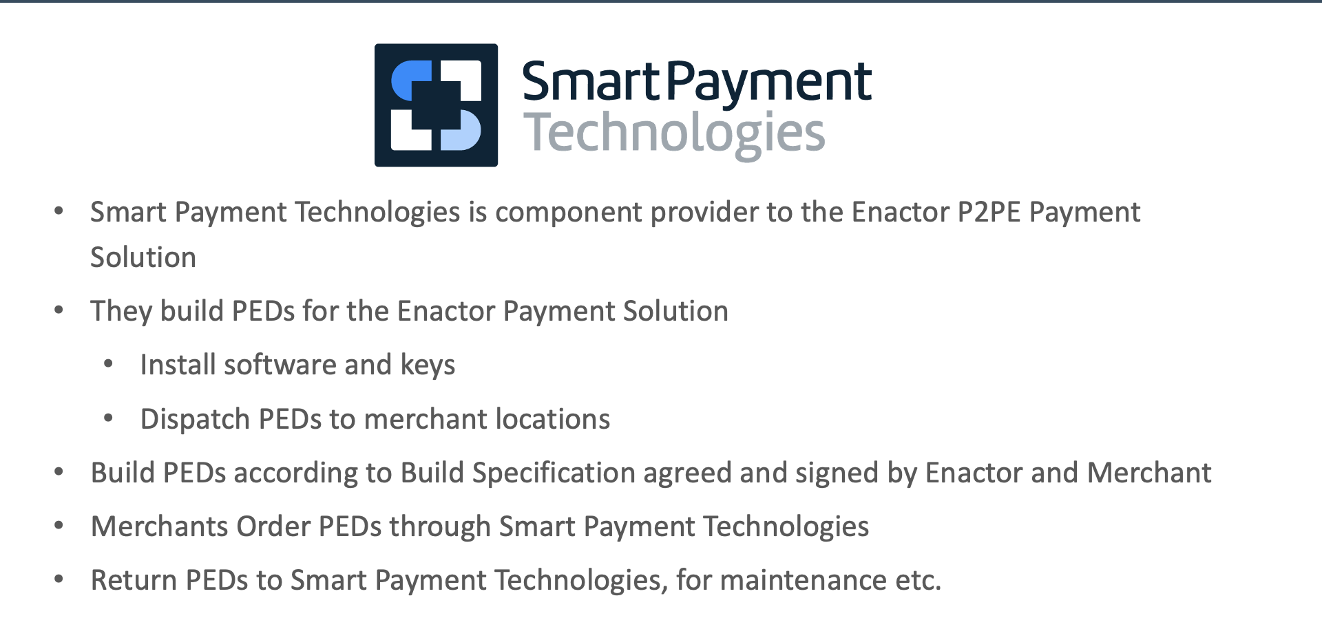 Smart Payment Technologies component provider