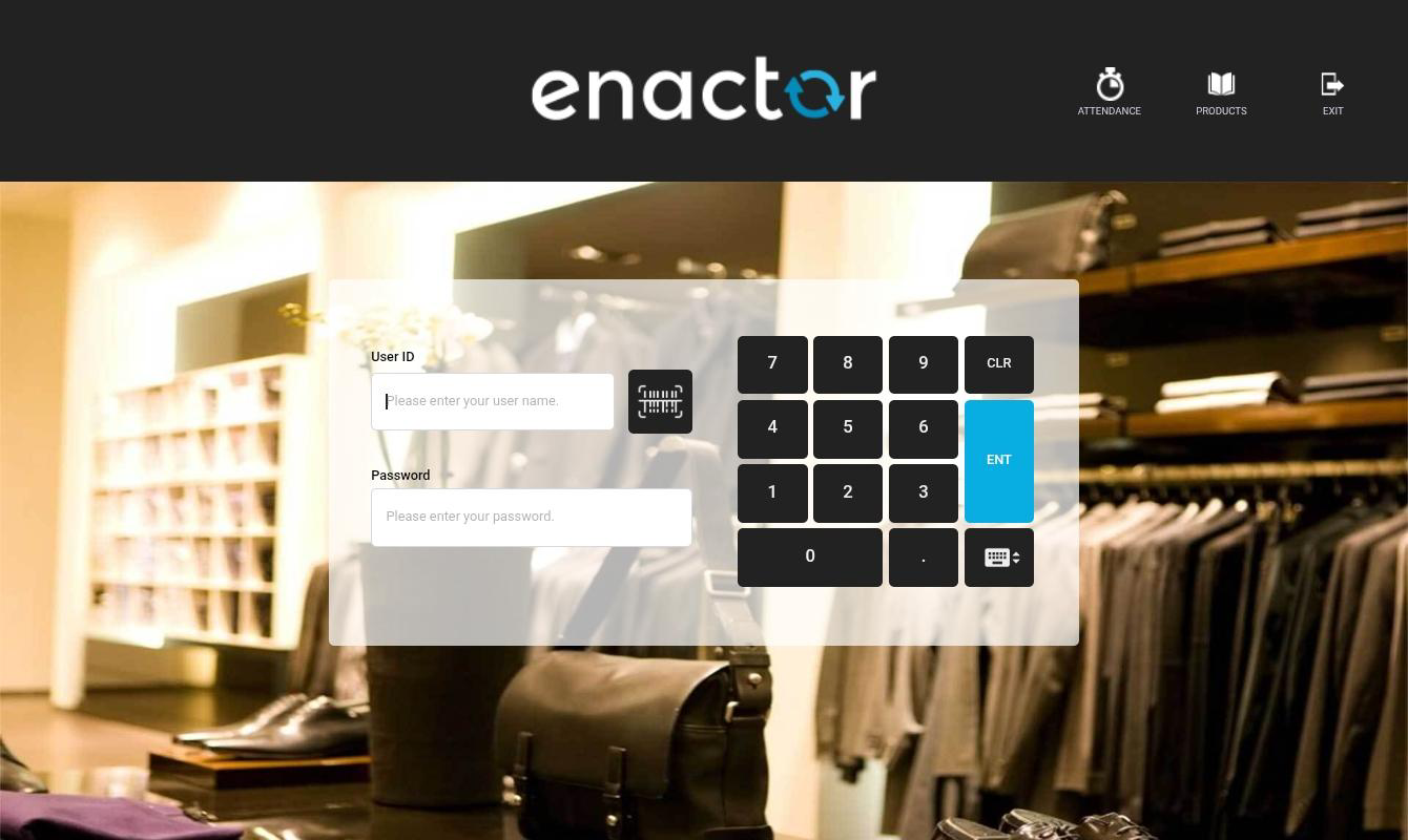 Final login screen of the Native POS application