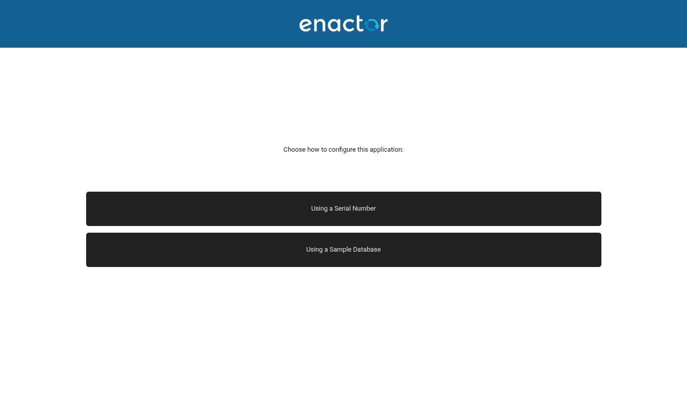 Selection screen for Serial Number registration method